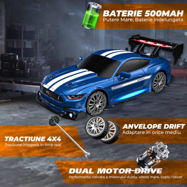 Masina cu telecomanda drift race curse pentru copii si adulti 5 - Timebox