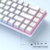 Tastatura Mecanica Gaming Timebox, 60%, iluminare RGB, 68 taste PBT Pudding, cu cablu Type-C, Red Swtich, Portabila, Alb – 3 Tastatura Mecanica Gaming Timebox 60 iluminare RGB 68 taste PBT Pudding cu cablu Type C Red Swtich Portabila Alb 3 - Timebox