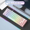 Tastatura Mecanica Gaming Timebox, 60%, iluminare RGB, 68 taste PBT Pudding, cu cablu Type-C, Red Swtich, Portabila, Alb – 6 Tastatura Mecanica Gaming Timebox 60 iluminare RGB 68 taste PBT Pudding cu cablu Type C Red Swtich Portabila Alb 6 - Timebox