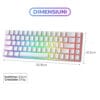 Tastatura Mecanica Gaming Timebox, 60%, iluminare RGB, 68 taste PBT Pudding, cu cablu Type-C, Red Swtich, Portabila, Alb – 7 Tastatura Mecanica Gaming Timebox 60 iluminare RGB 68 taste PBT Pudding cu cablu Type C Red Swtich Portabila Alb 7 - Timebox