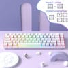 Tastatura Mecanica Gaming Timebox, 60%, iluminare RGB, 68 taste PBT Pudding, cu cablu Type-C, Red Swtich, Portabila, Alb – 8 Tastatura Mecanica Gaming Timebox 60 iluminare RGB 68 taste PBT Pudding cu cablu Type C Red Swtich Portabila Alb 8 - Timebox
