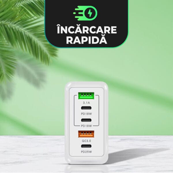 incarcator universal fast charge type c usb c laptop telefon iphone huawei xiaomi incarcare rapida 7 - Timebox