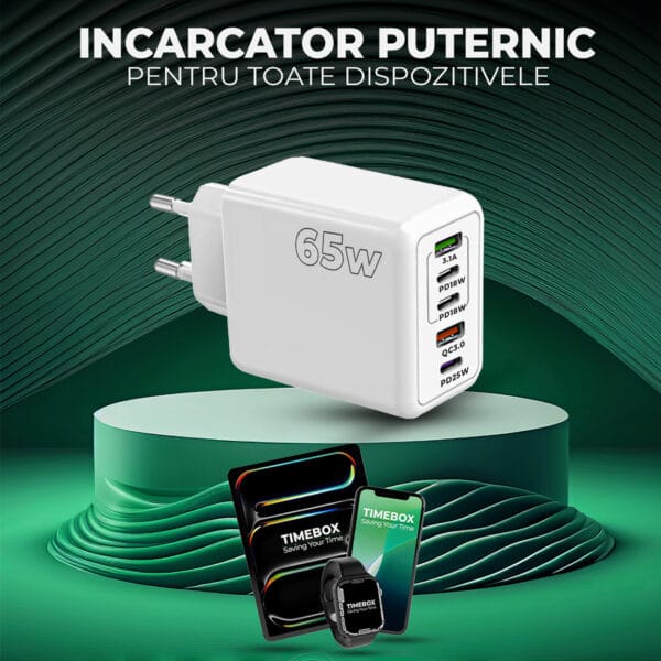 incarcator universal fast charge type c usb c laptop telefon iphone huawei xiaomi incarcare rapida 9 - Timebox