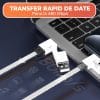 Cablu de date si Incarcare Rapida 4 in 1 Fast Charge 65W 1.5m USB Lightning Type C iPhone Huawei Macbook Xiaomi Laptop 21 - Timebox