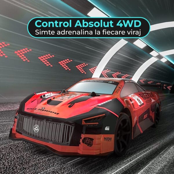 Masina cu telecomanda RC Timebox Drift car 20kmh lumini LED cauciucuri interschimbabile 11 - Timebox