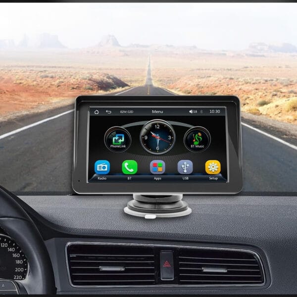Navigatie Auto Timebox Apple CarPlay Android Auto Wireless USB Aux Suporta Camera Marsarie cu 9 lumini si Boxa Integrata Ecran Full HD IPS TouchScreen 8 - Timebox