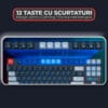 Tastatura Mecanica Gaming Timebox 75 iluminare LED 87 taste TKL cu fir Red Switch Negru Gri 4 - Timebox