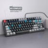 Tastatura Mecanica Gaming Timebox 75 iluminare LED 87 taste TKL cu fir Red Switch Negru Gri 5 - Timebox