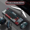 Tastatura Mecanica Gaming Timebox 75 iluminare LED 87 taste TKL cu fir Red Switch Negru Gri 7 - Timebox