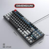 Tastatura Mecanica Gaming Timebox 75 iluminare LED 87 taste TKL cu fir Red Switch Negru Gri 8 - Timebox