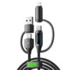 Cablu de Incarcare si Transfer de Date Timebox Fast Charge 60W 1.2m 4 in 1 2 x USB C USB Lightning - Timebox