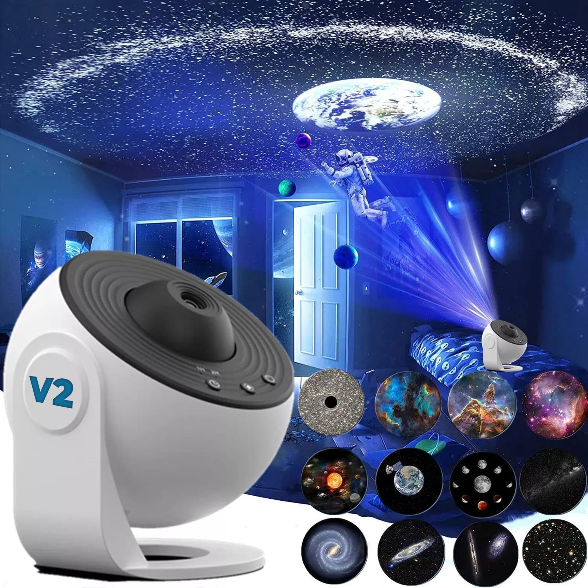 lampa de veghe tip proiector stele galaxii