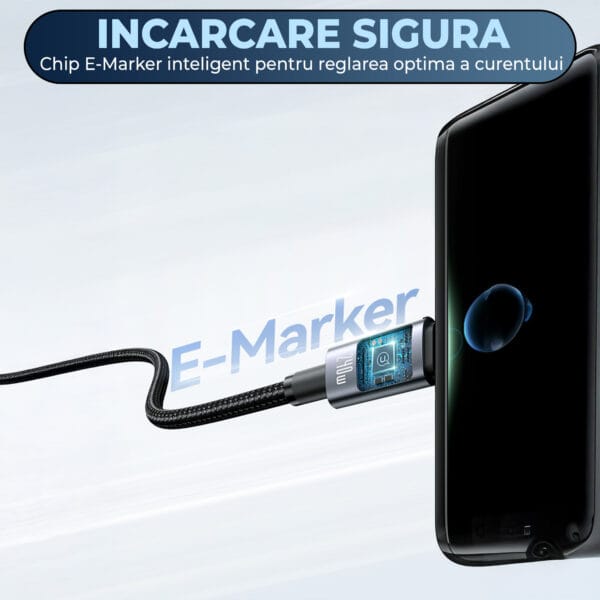 Cablu de Incarcare si Transfer de Date, Timebox, Fast Charge 240W, 1.2m, 5 in 1 , 2 x USB-C, USB, Lightning, Micro USB Compatibil Macbook, iPhone, Samsung, Huawei, Xiaomi, Gri 6 - Timebox 6 2 - Timebox