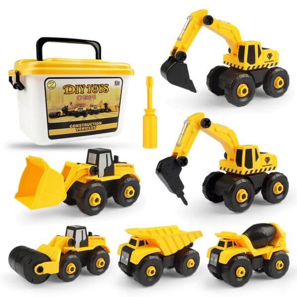 GS 456 YLW set masinute jucarie copii mici consturctii2 - Timebox